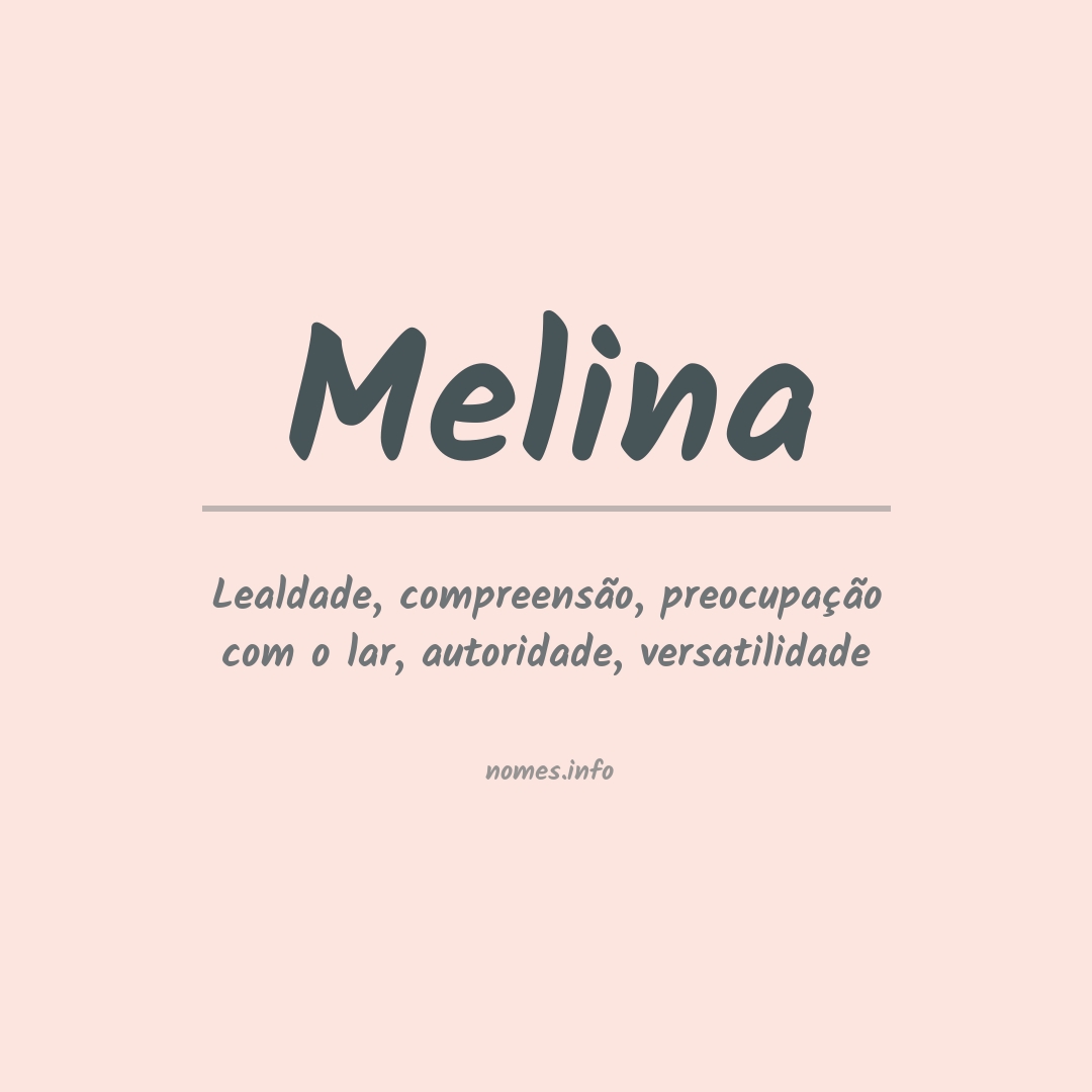 Significado do nome Melina