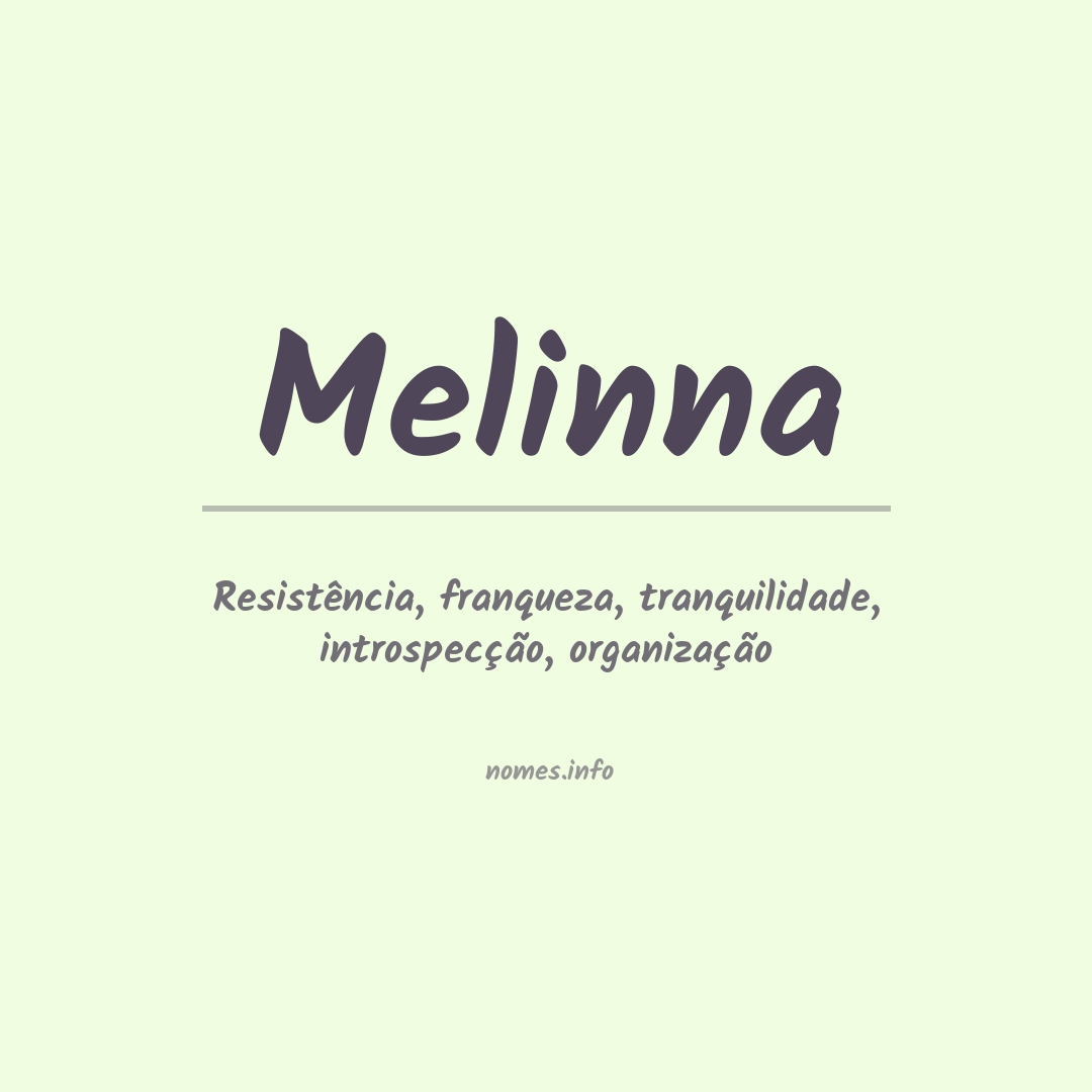 Significado do nome Melinna