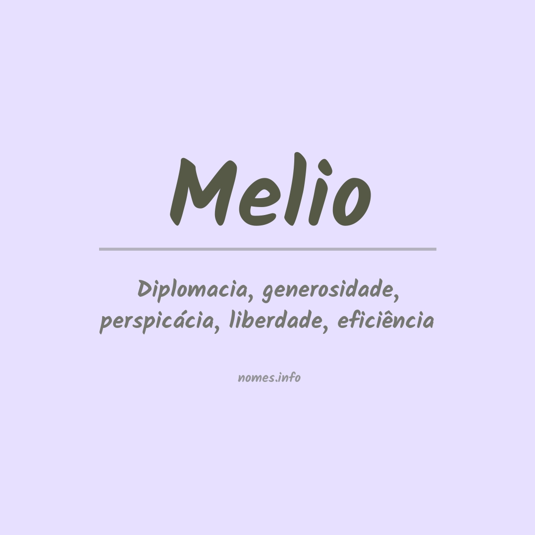 Significado do nome Melio