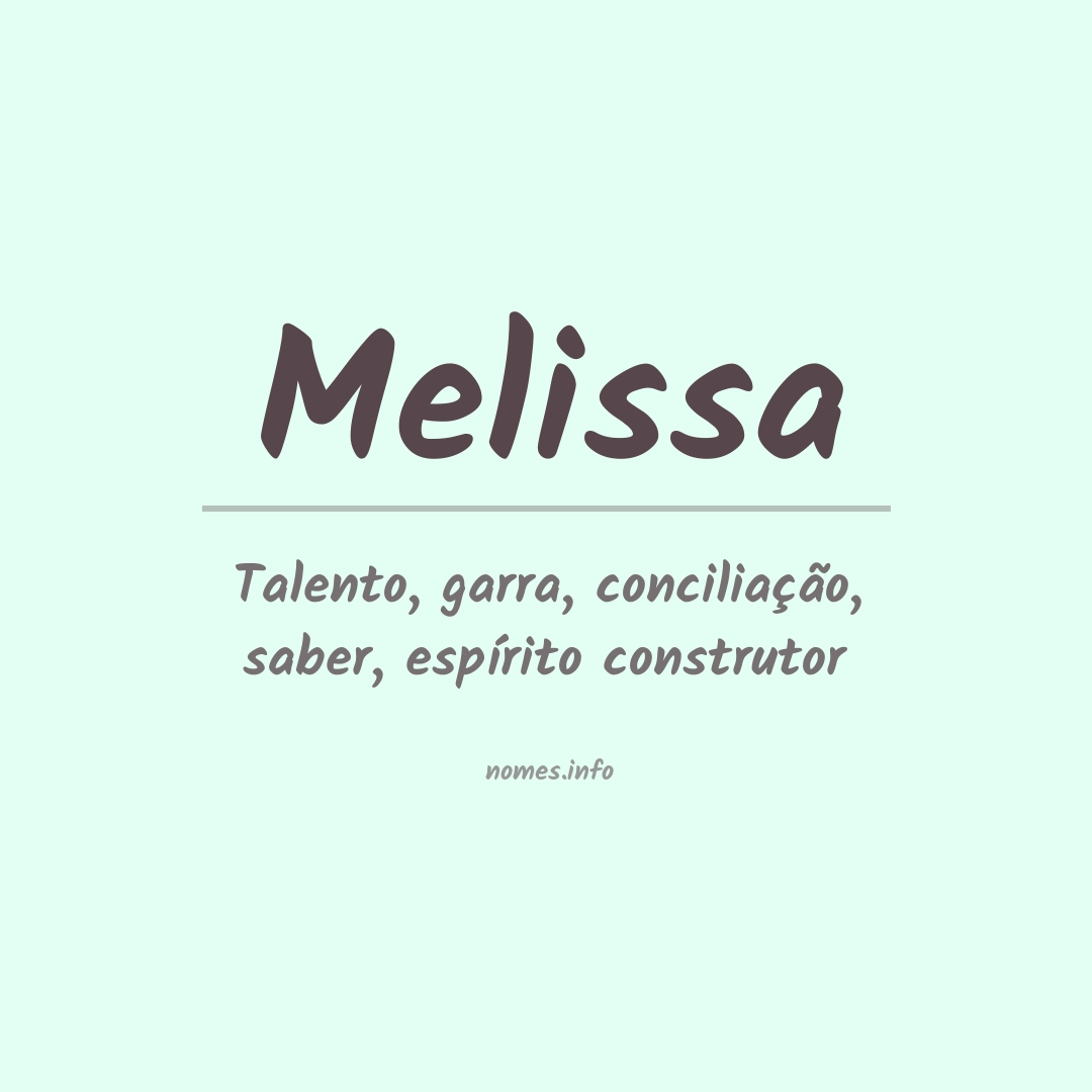 Significado do nome Melissa