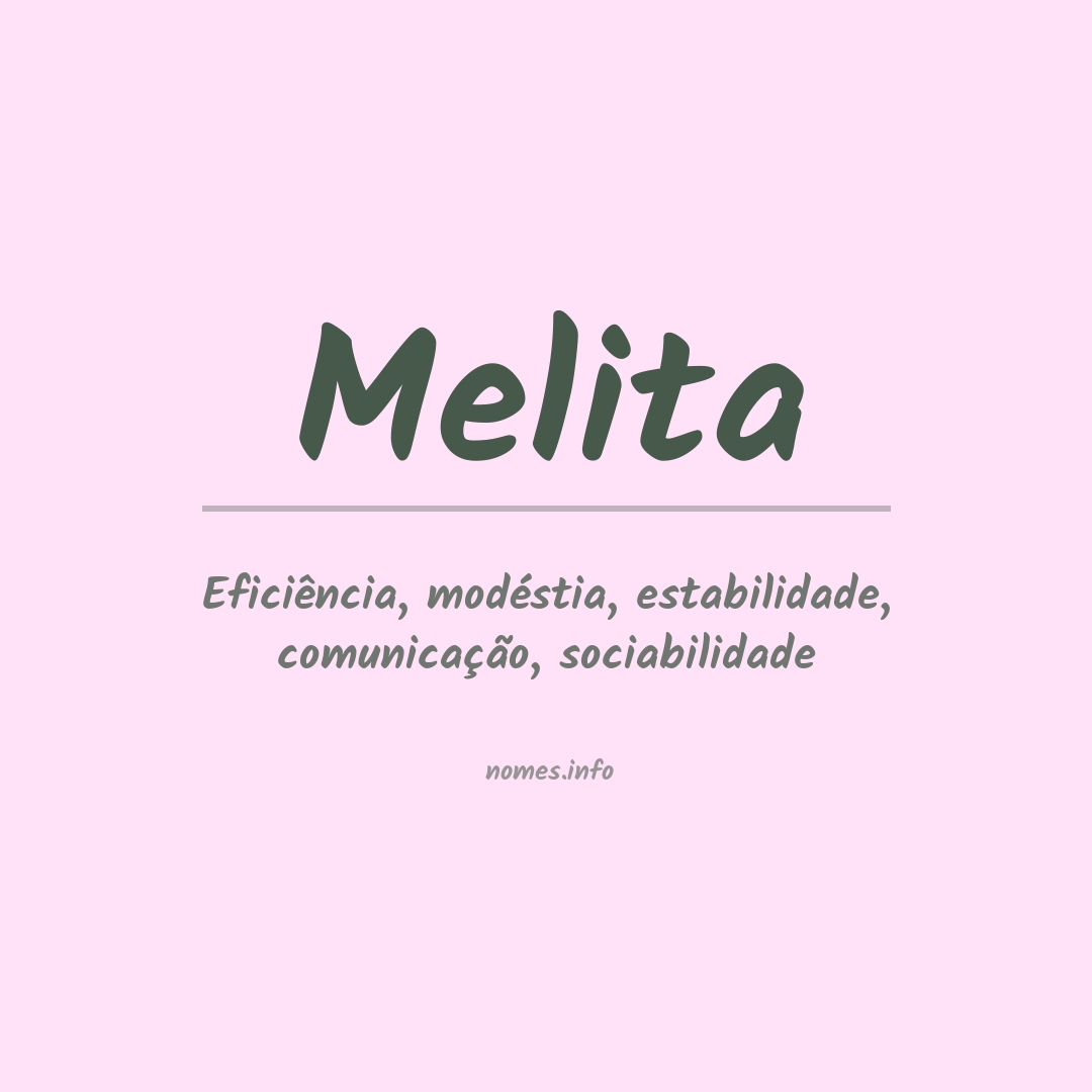 Significado do nome Melita