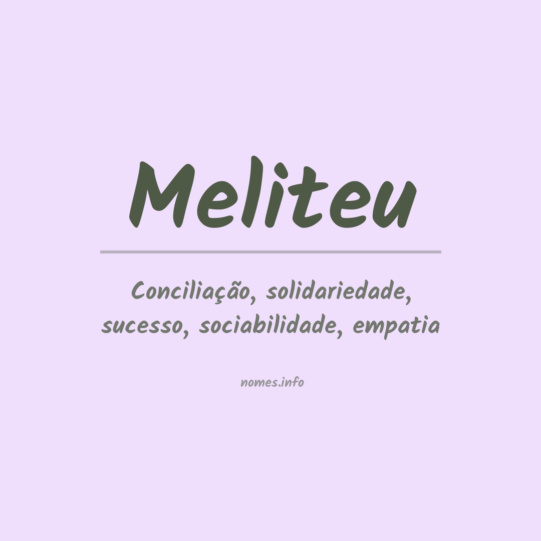 Significado do nome Meliteu