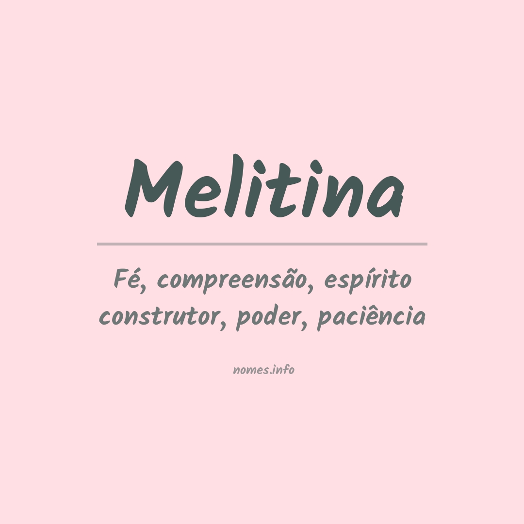 Significado do nome Melitina