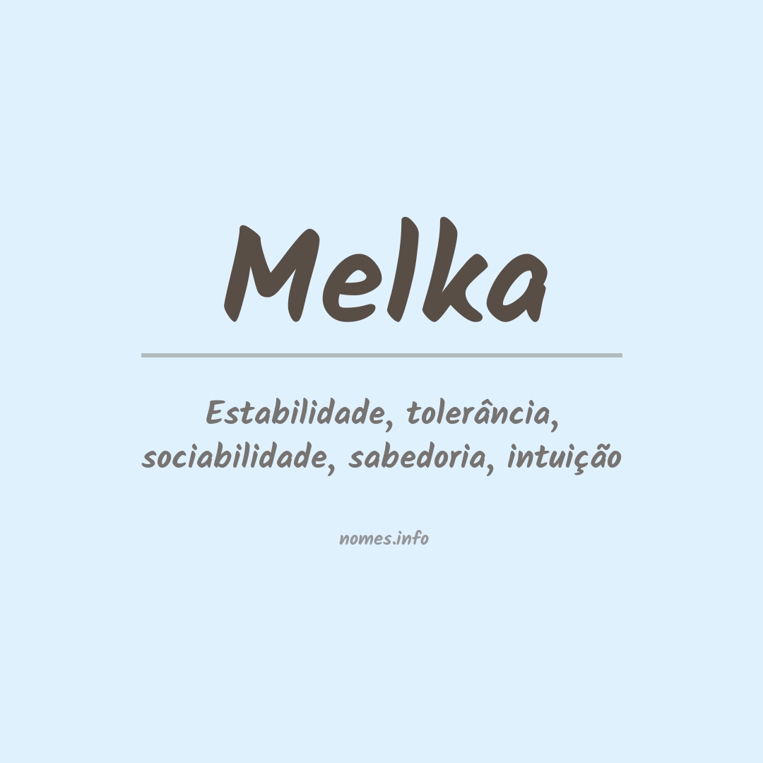 Significado do nome Melka