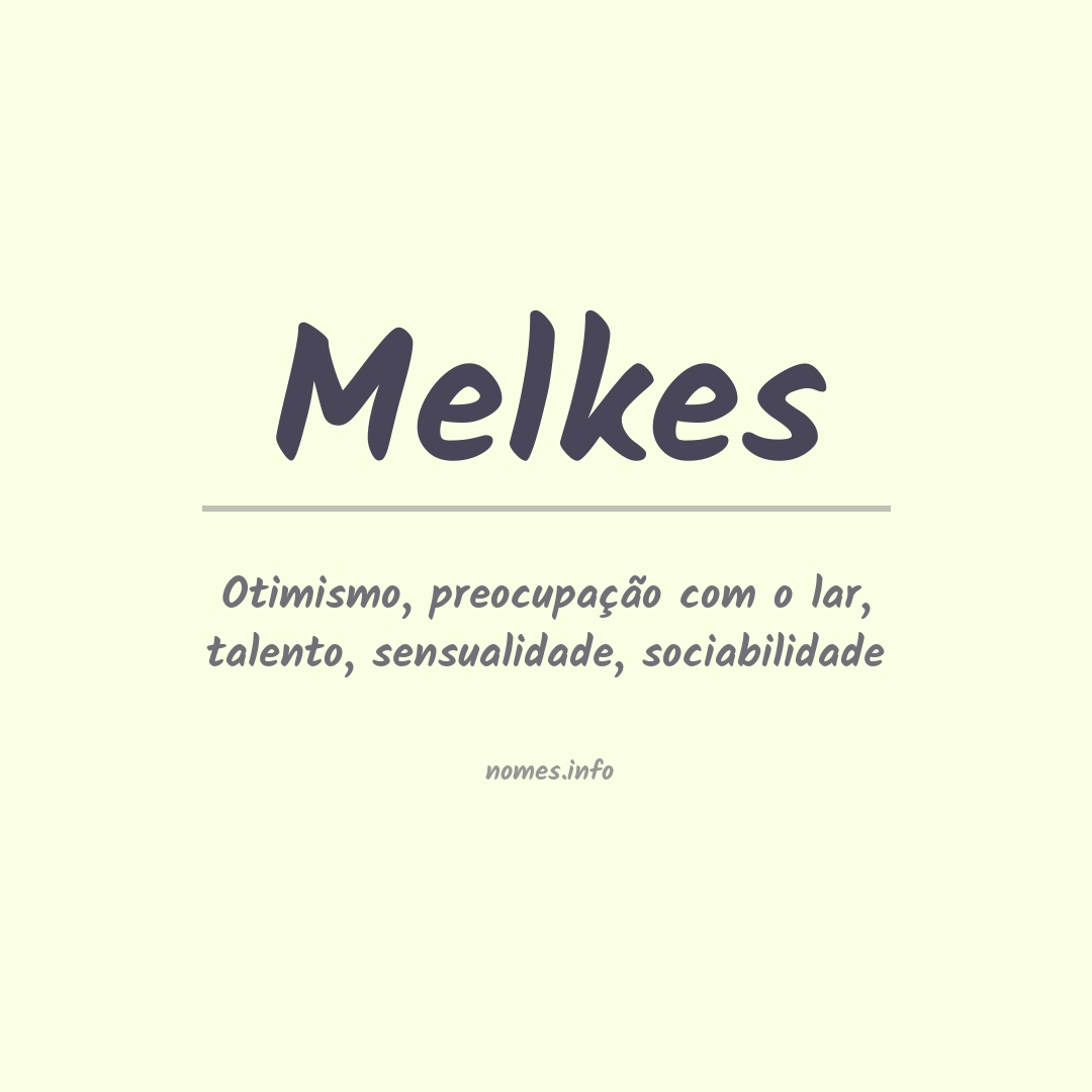 Significado do nome Melkes