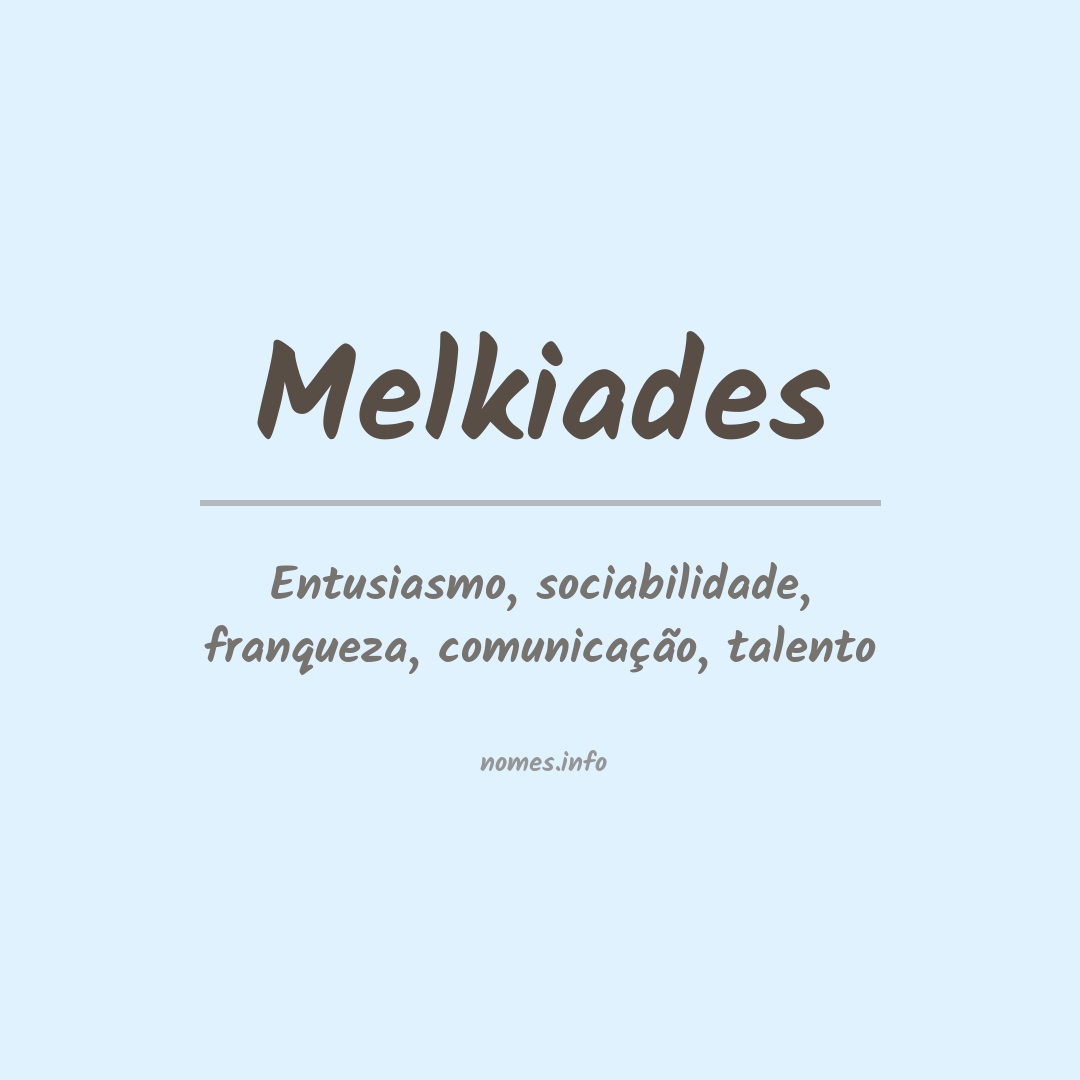 Significado do nome Melkiades