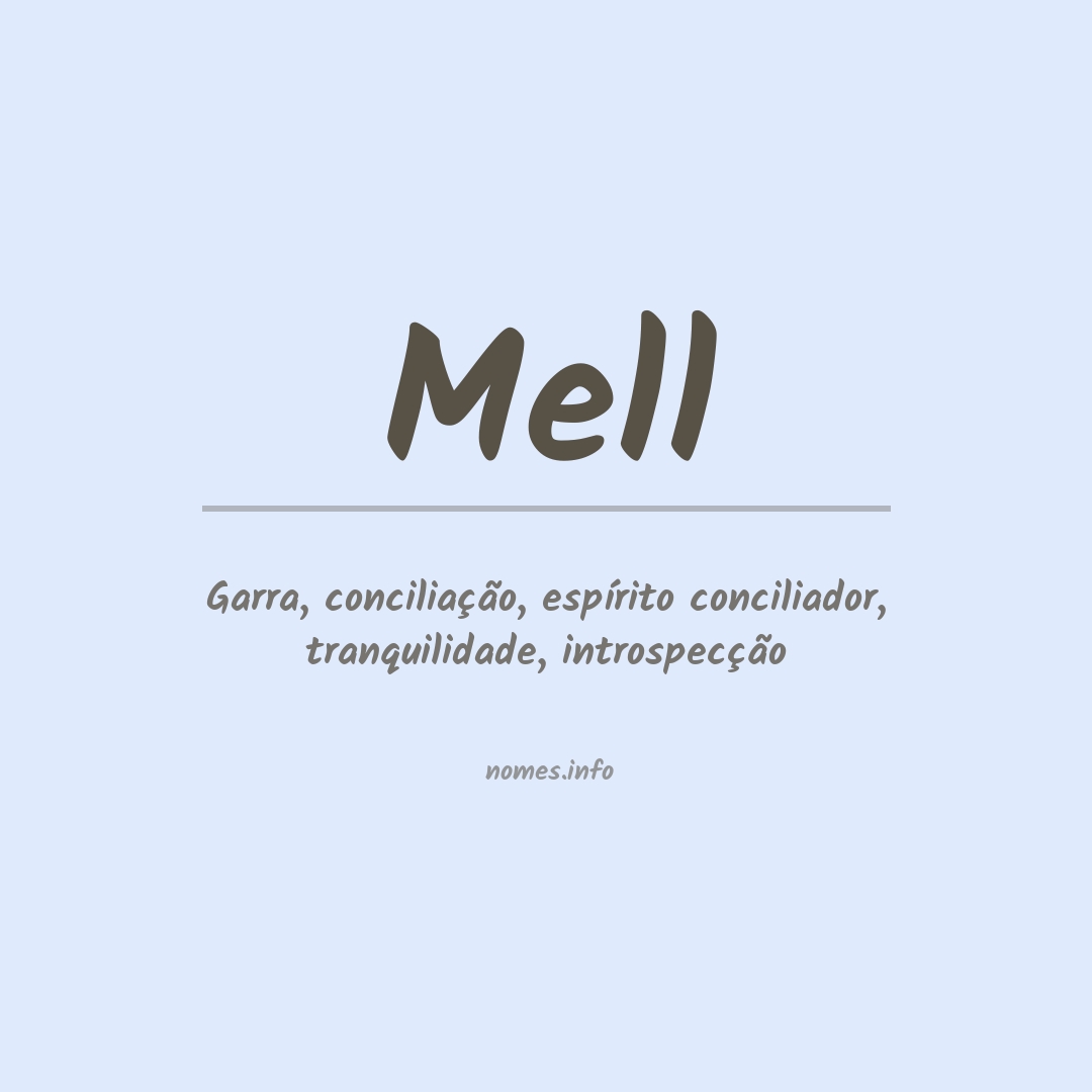 Significado do nome Mell