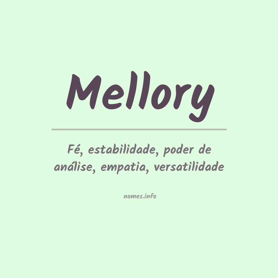Significado do nome Mellory