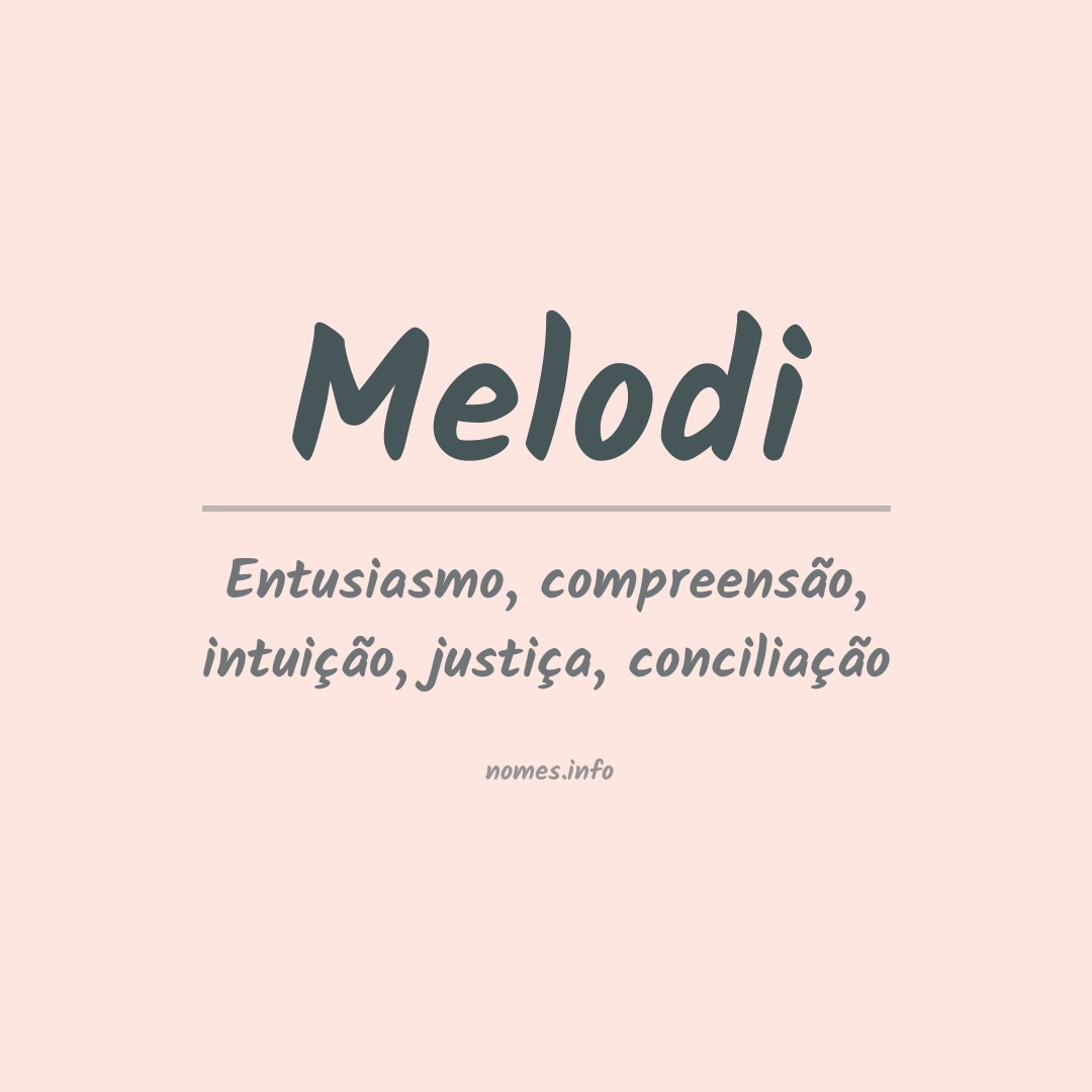 Significado do nome Melodi