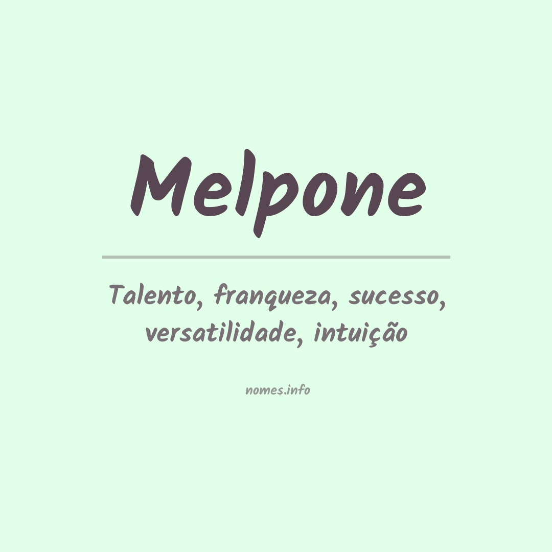 Significado do nome Melpone