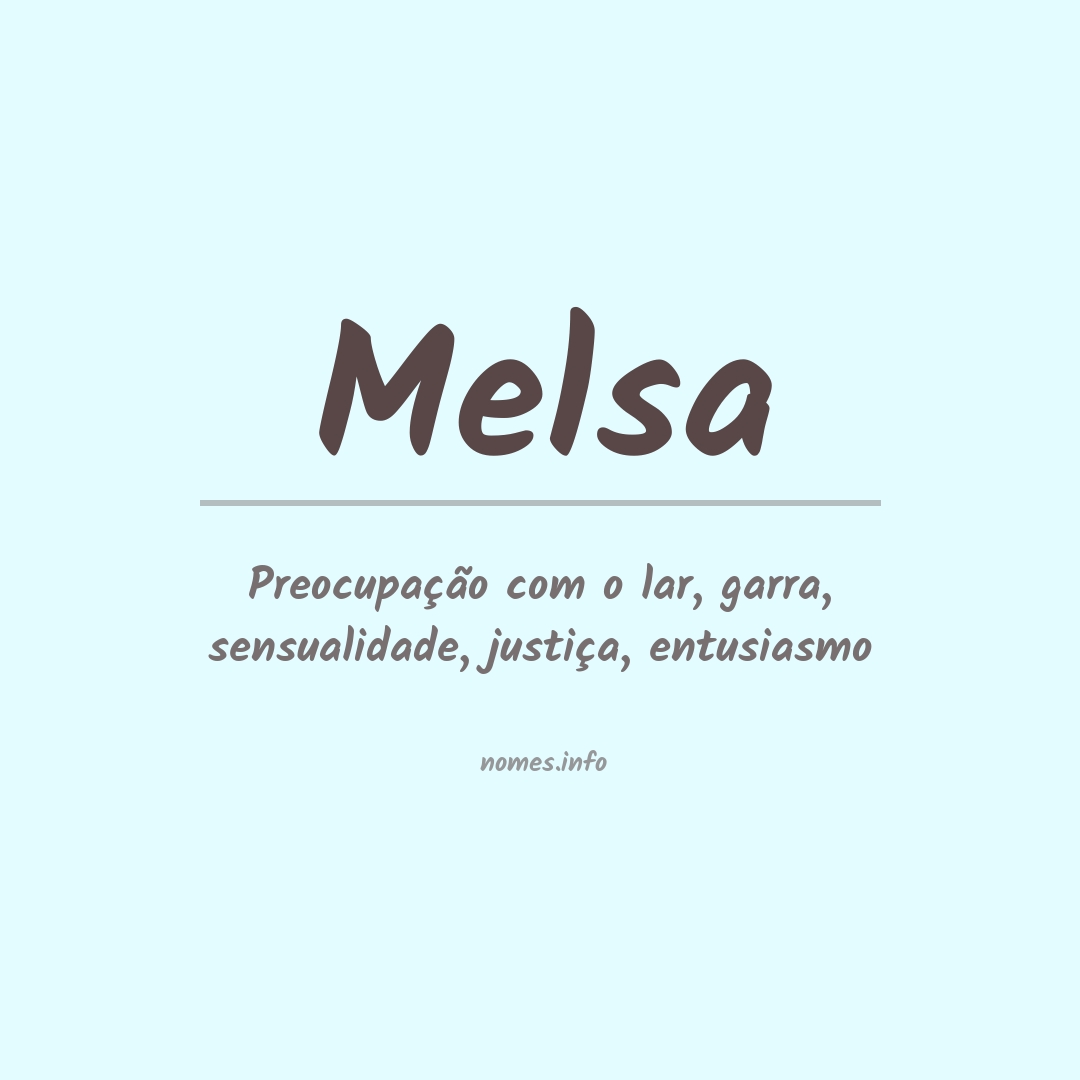 Significado do nome Melsa