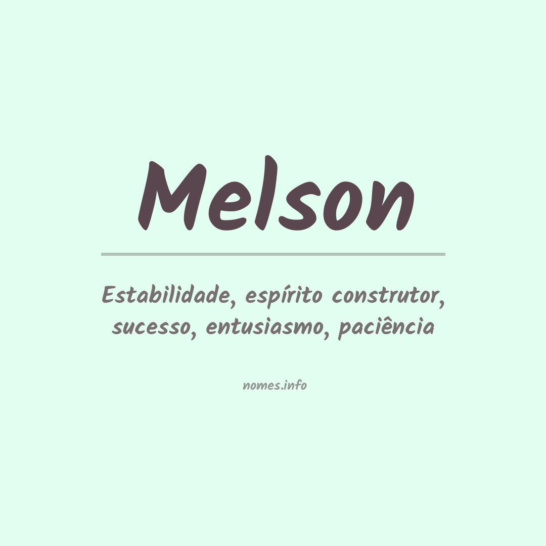 Significado do nome Melson