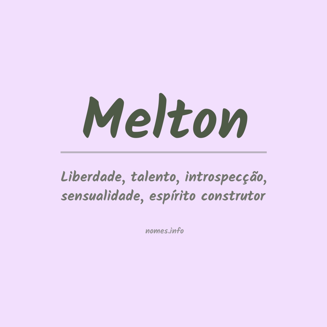 Significado do nome Melton