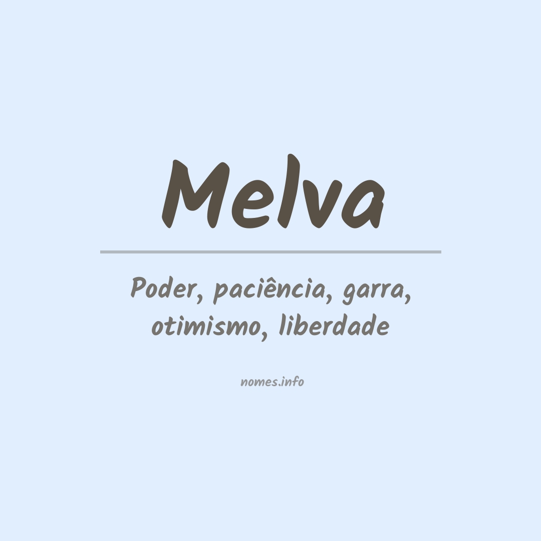 Significado do nome Melva