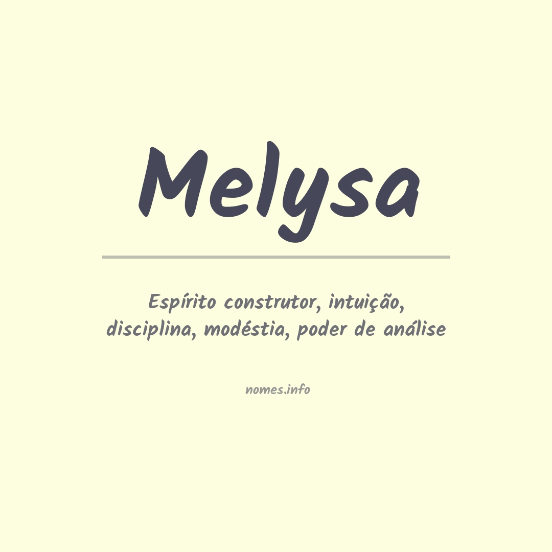 Significado do nome Melysa