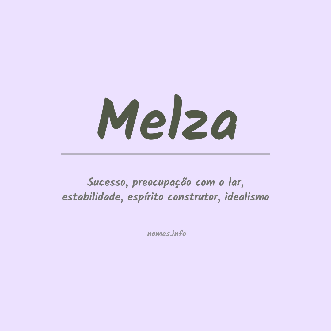 Significado do nome Melza