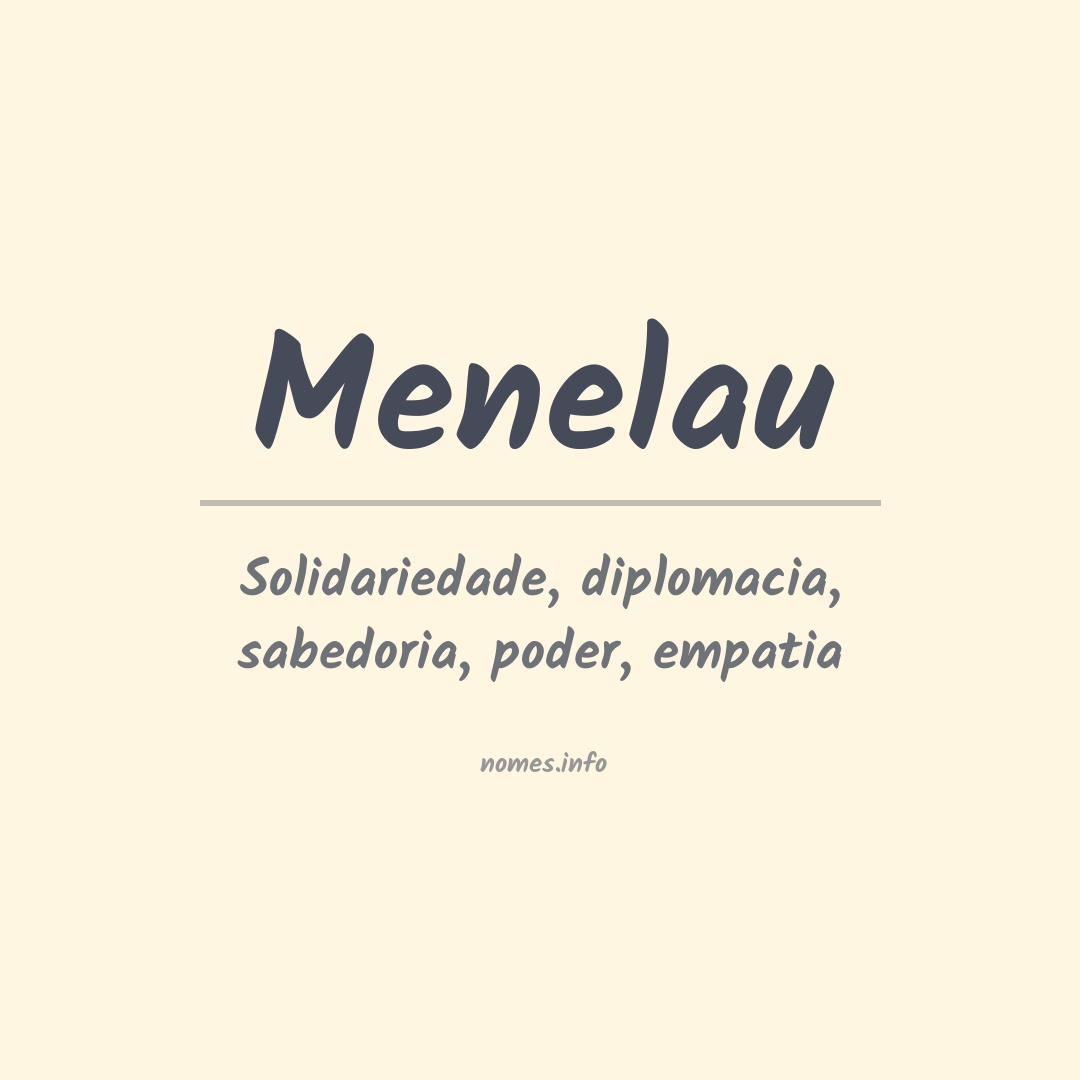 Significado do nome Menelau