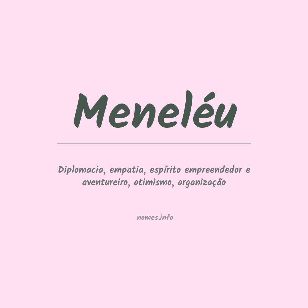Significado do nome Meneléu