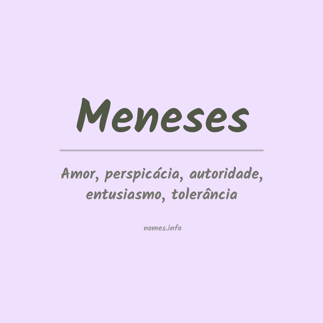 Significado do nome Meneses