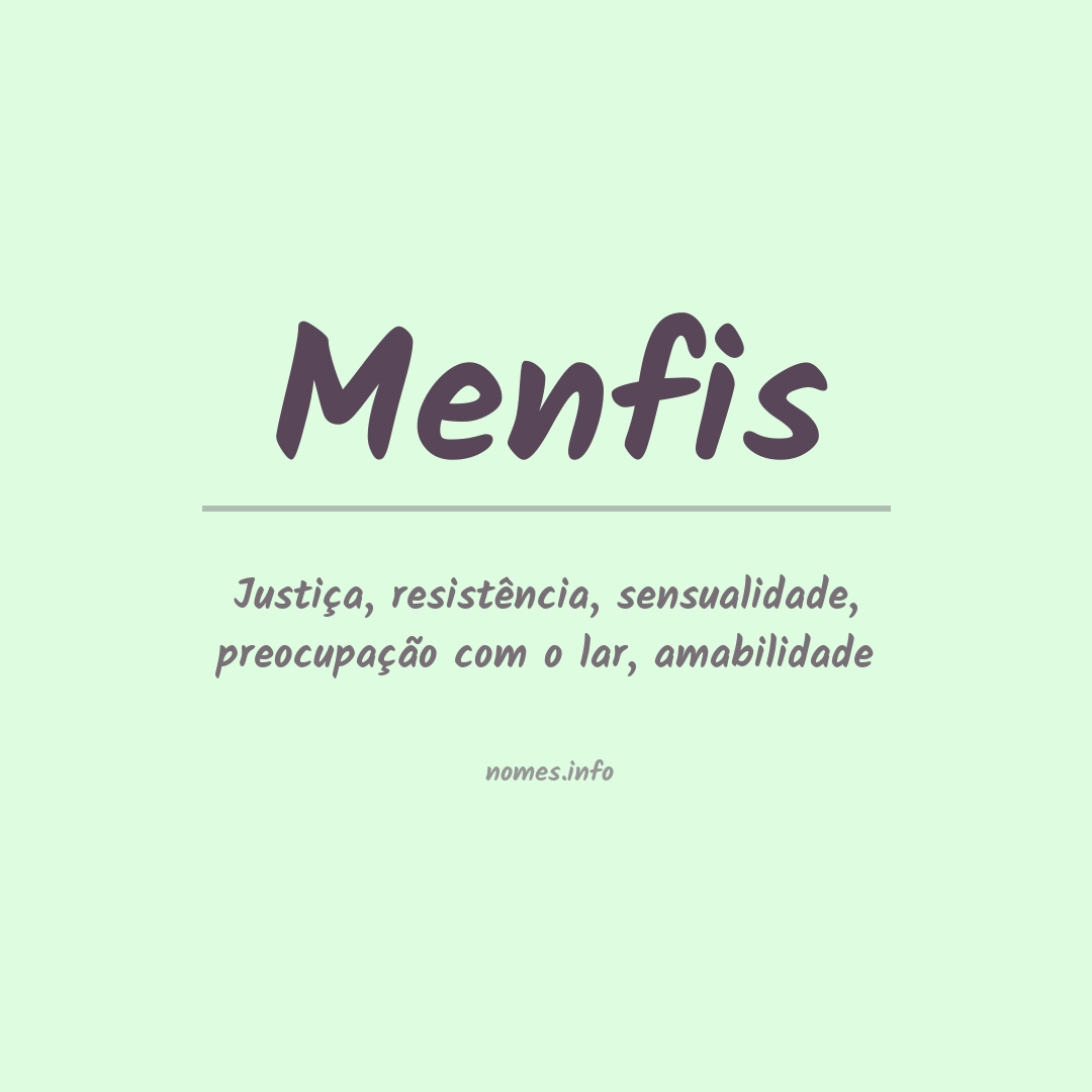 Significado do nome Menfis