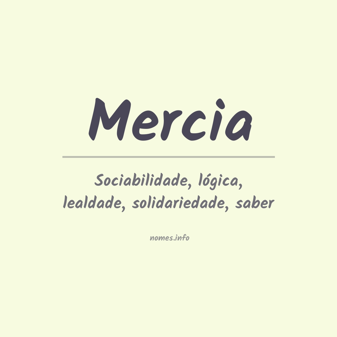 Significado do nome Mercia