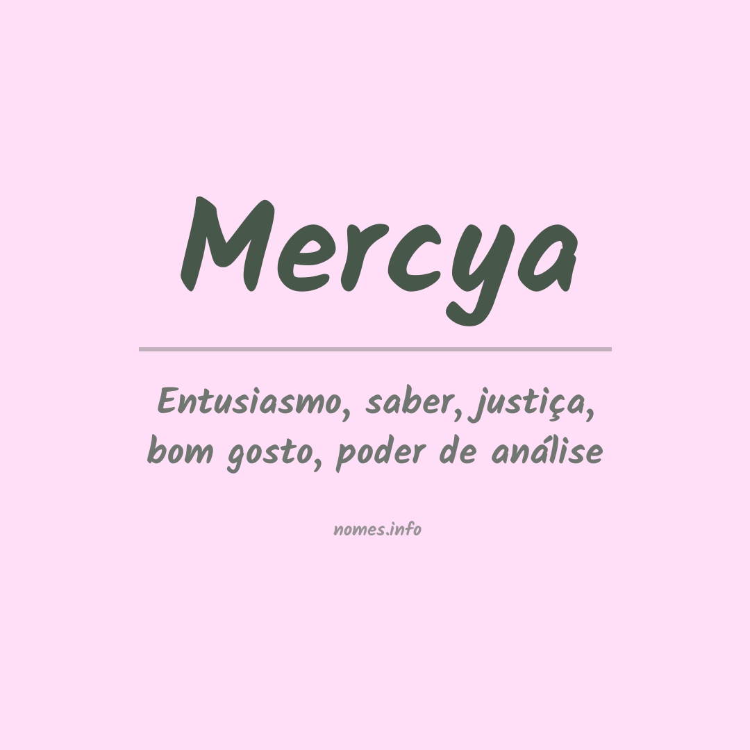 Significado do nome Mercya