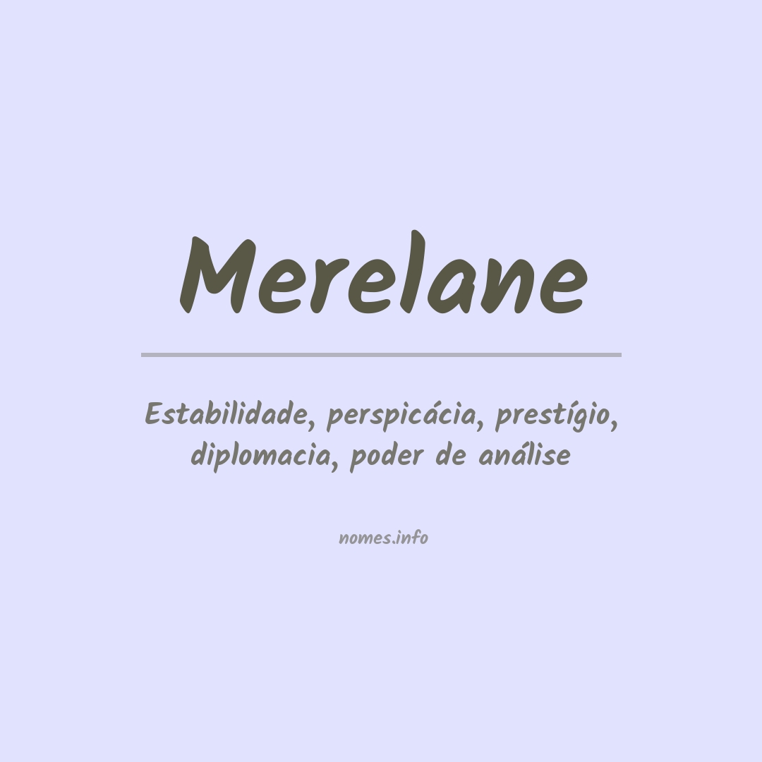 Significado do nome Merelane