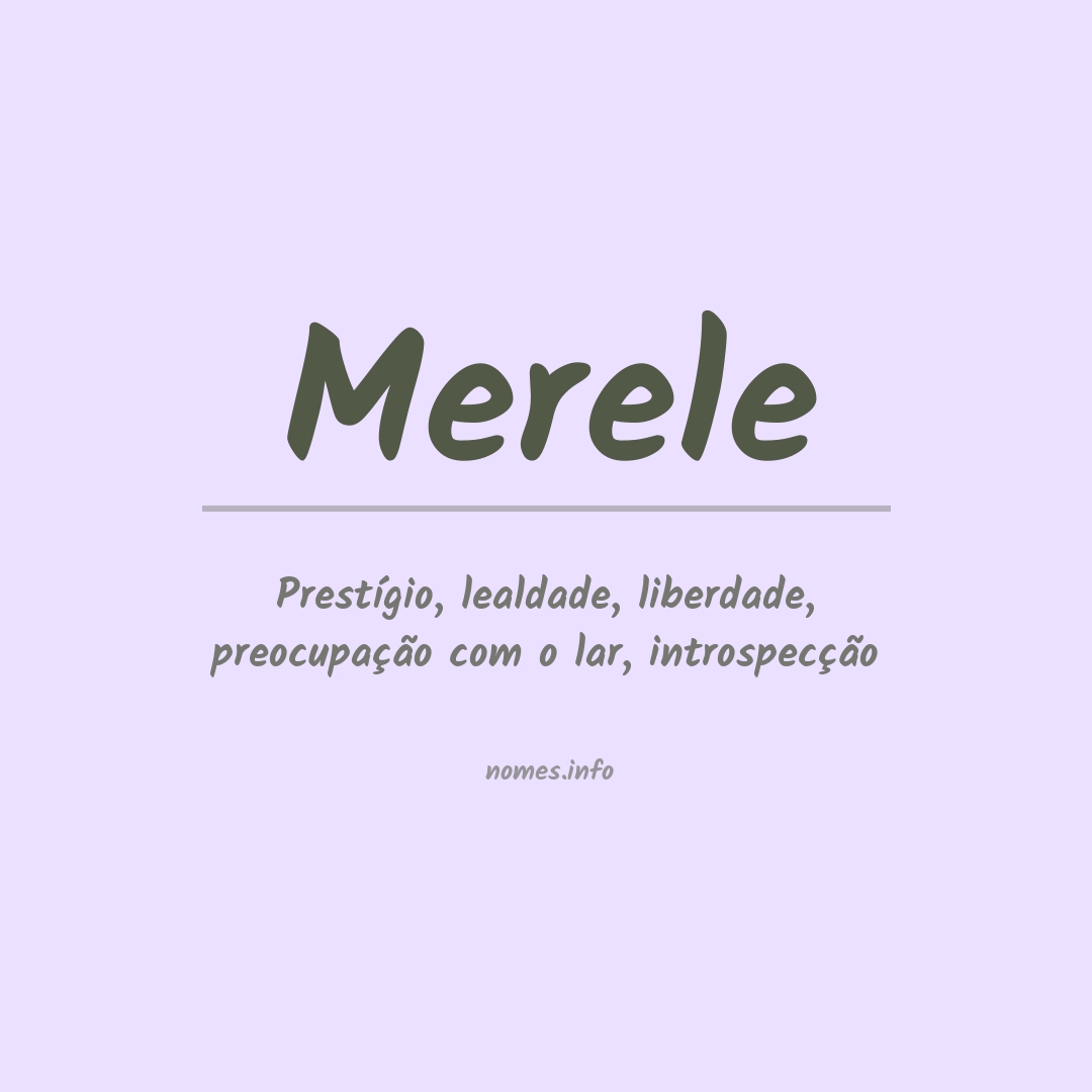 Significado do nome Merele