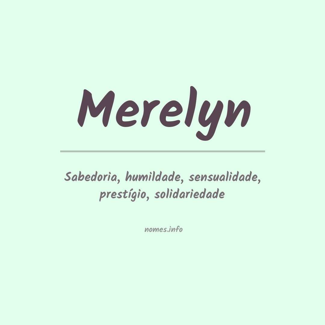 Significado do nome Merelyn