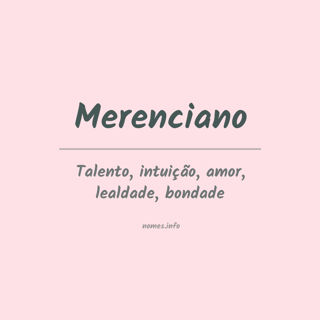 Significado do nome Merenciano
