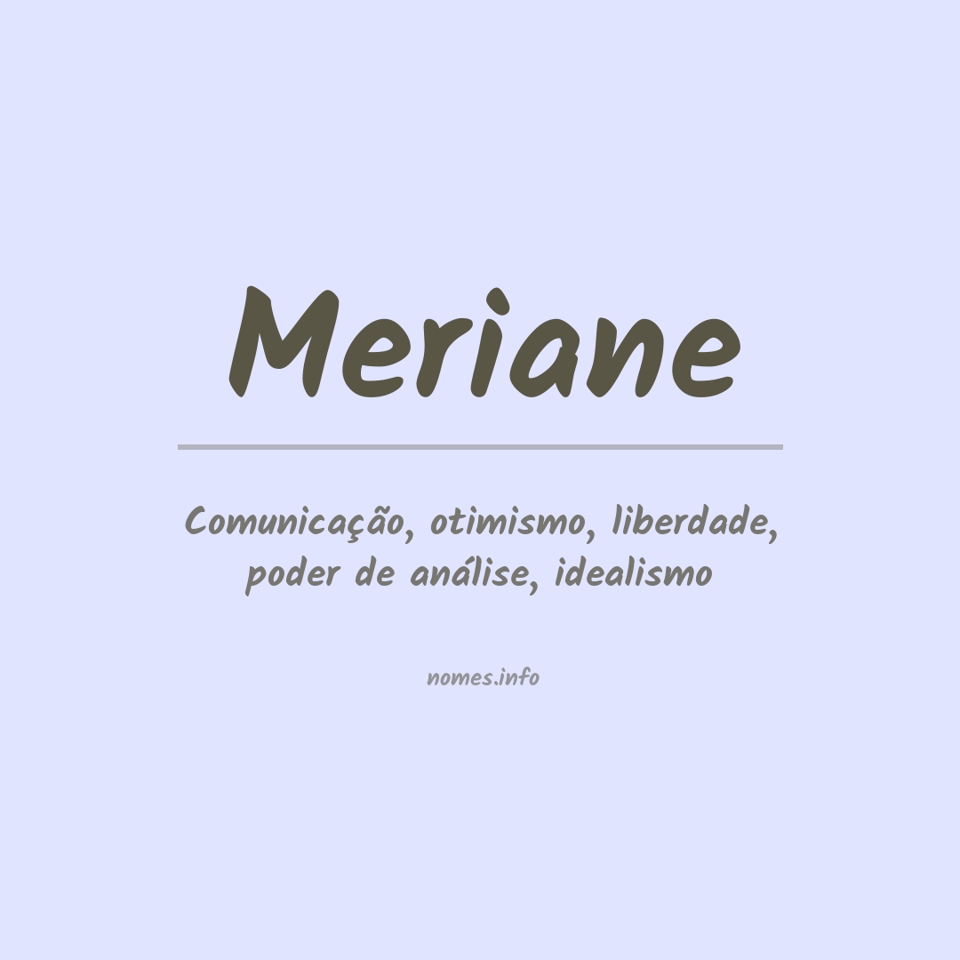 Significado do nome Meriane