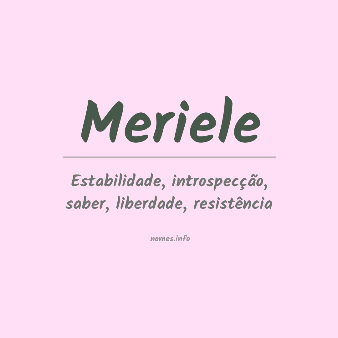 Significado do nome Meriele