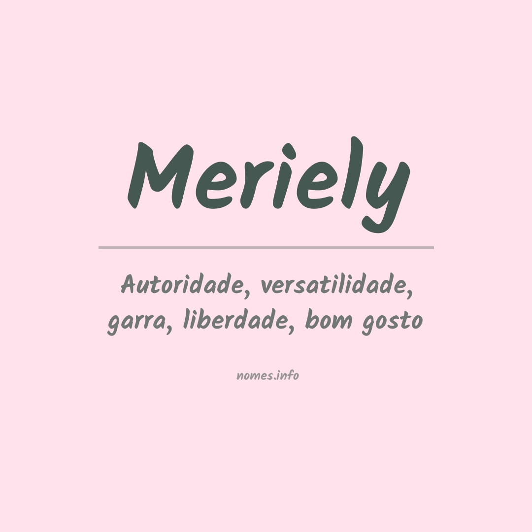 Significado do nome Meriely