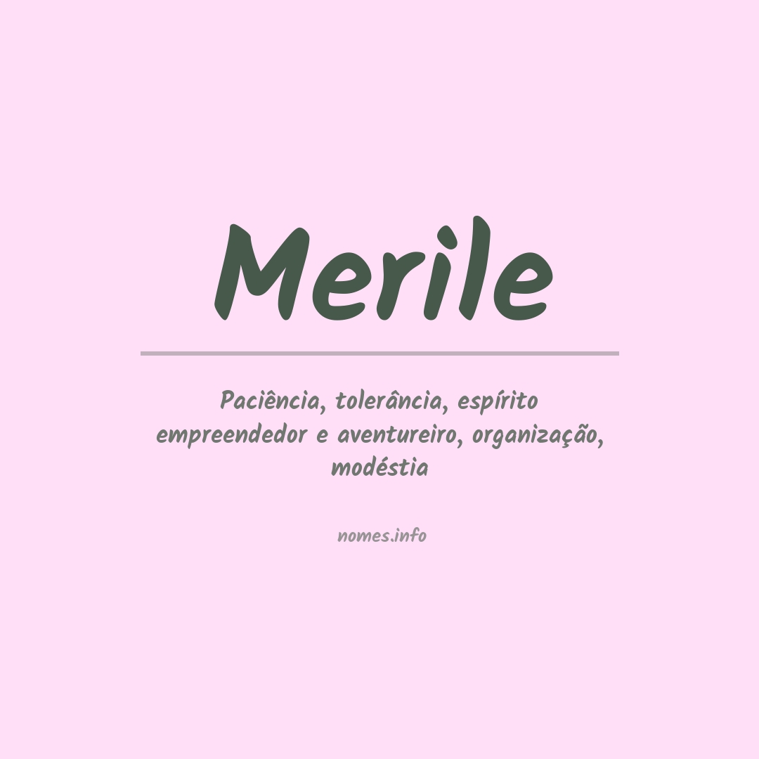 Significado do nome Merile