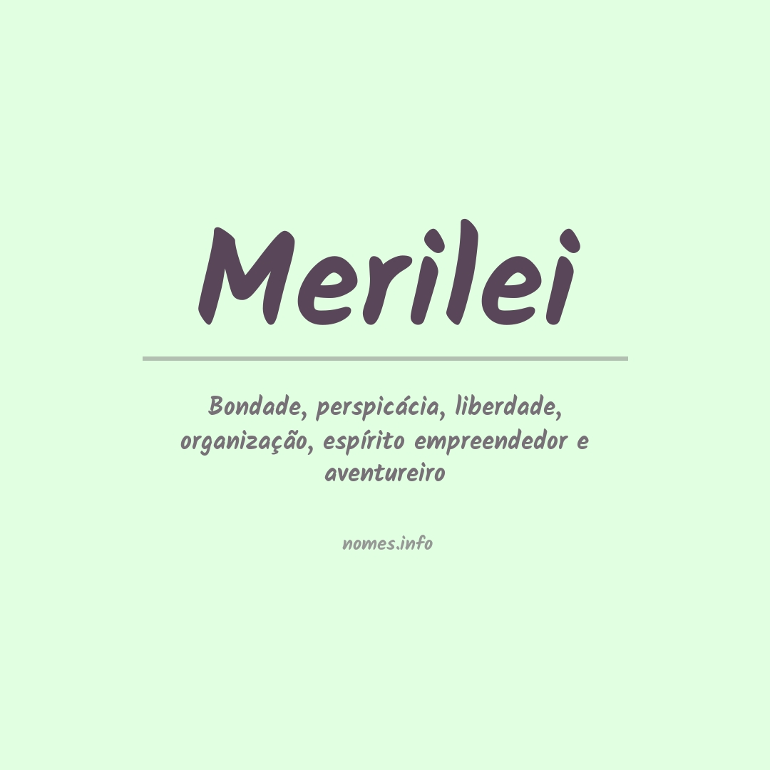 Significado do nome Merilei