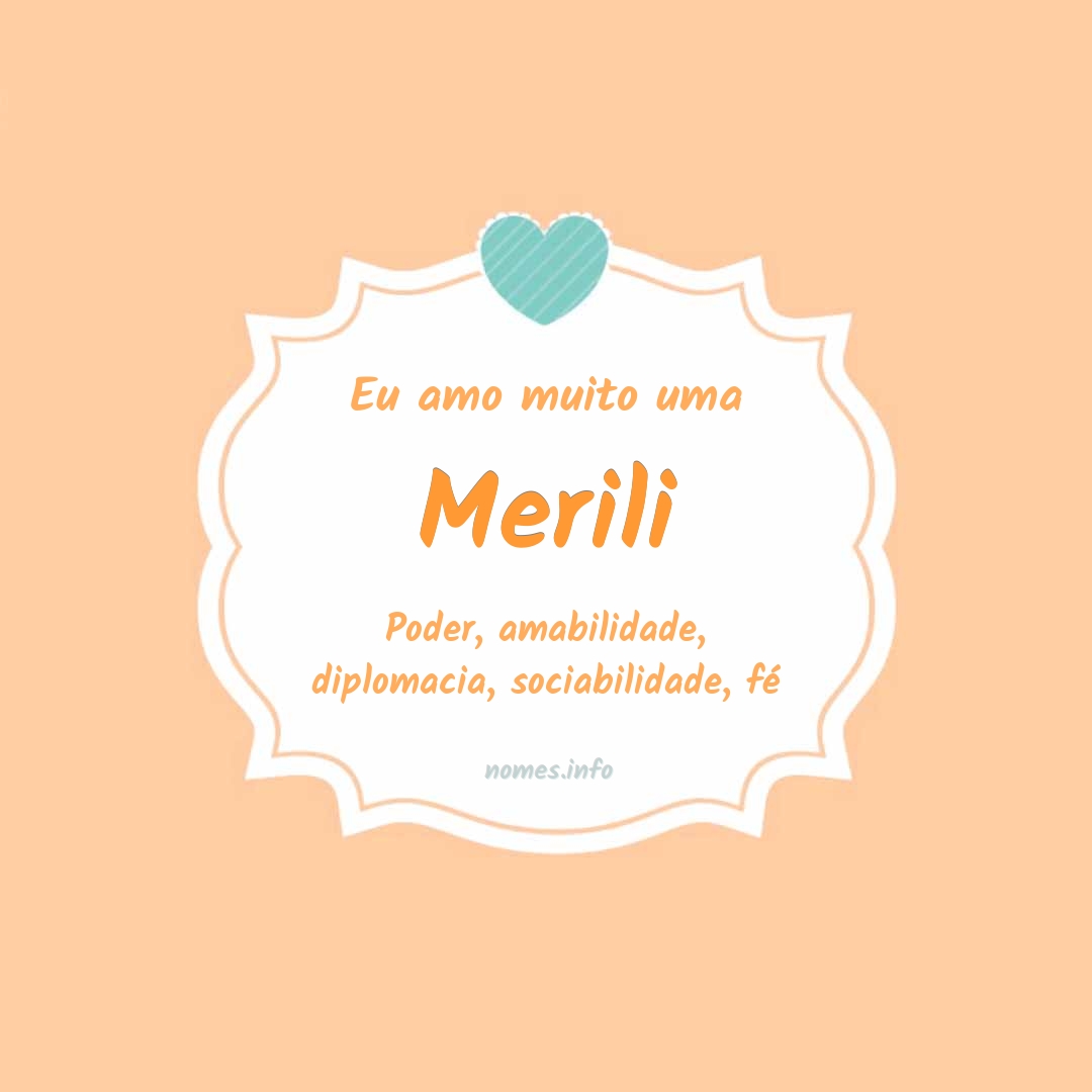 Eu amo muito Merili