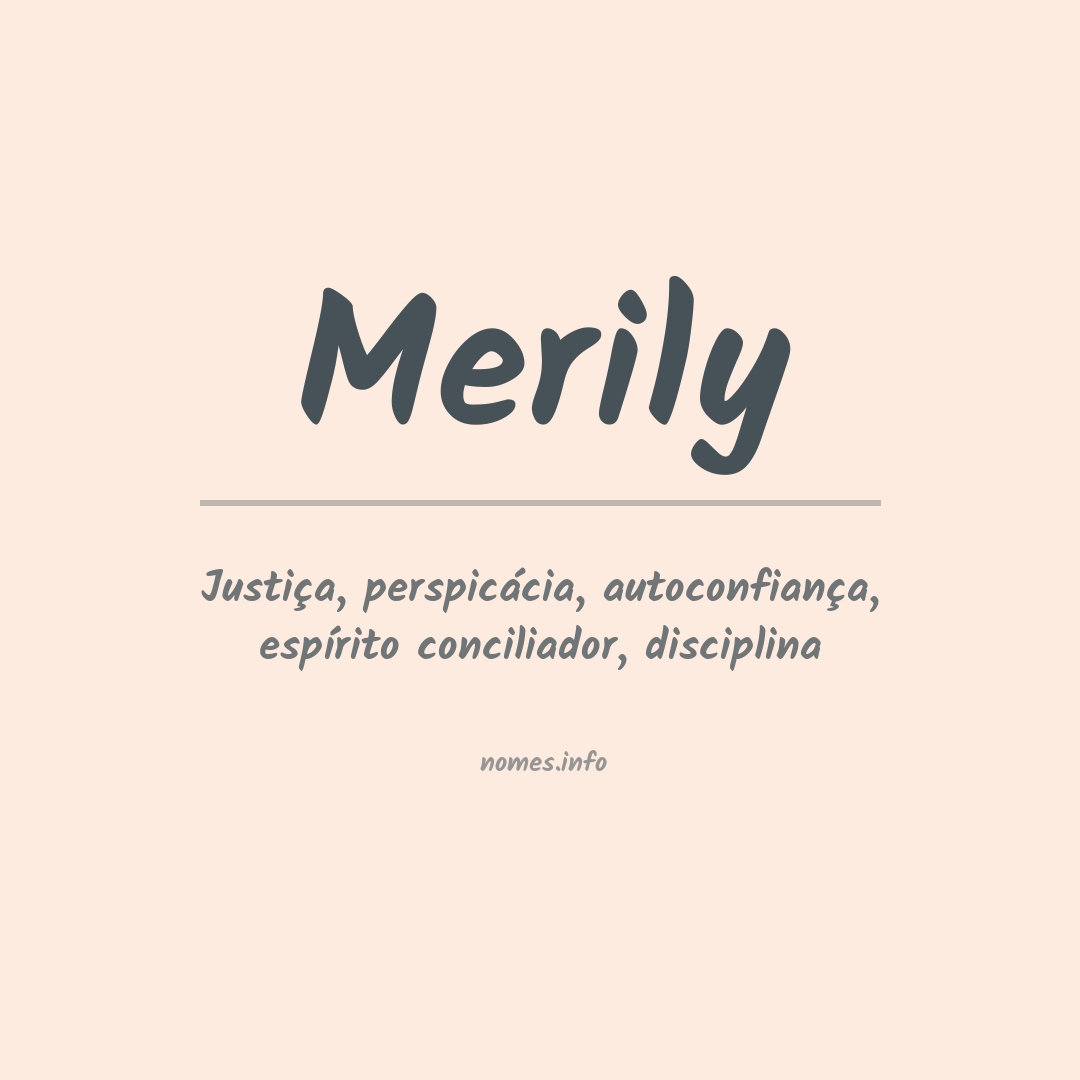 Significado do nome Merily