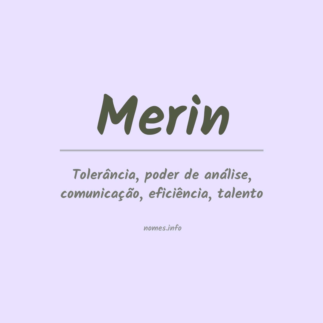 Significado do nome Merin