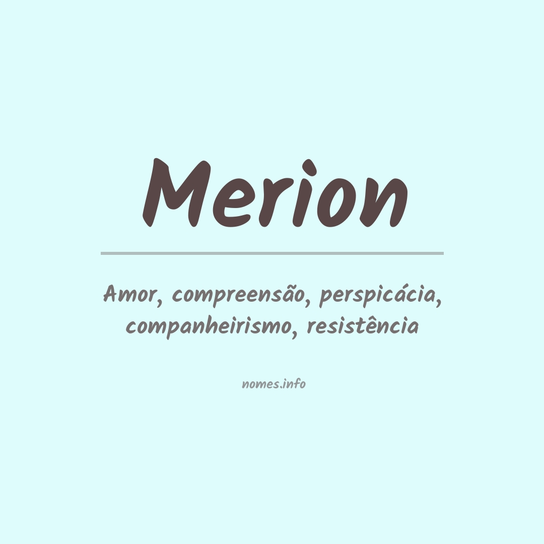 Significado do nome Merion