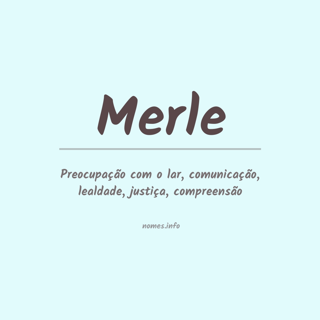 Significado do nome Merle