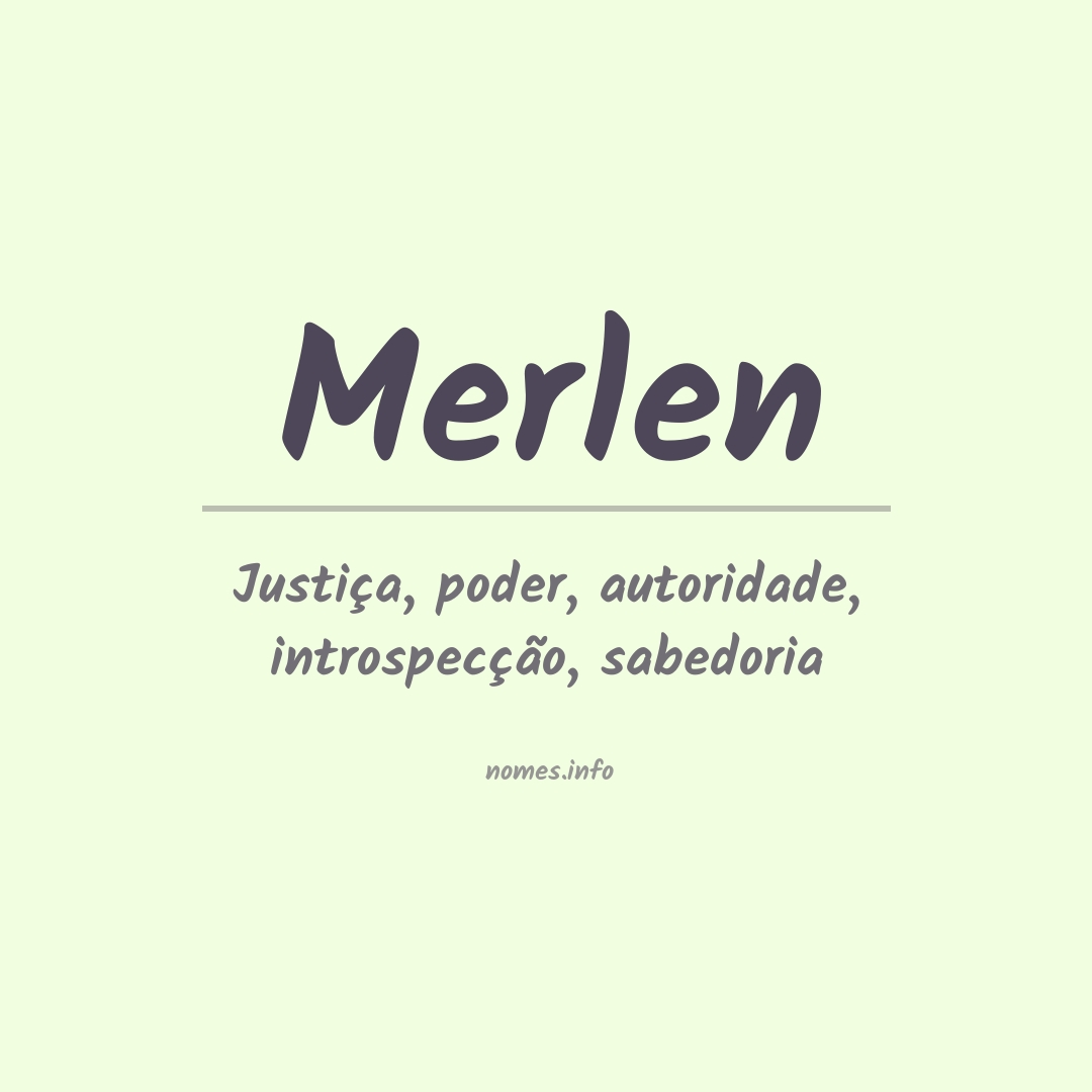 Significado do nome Merlen
