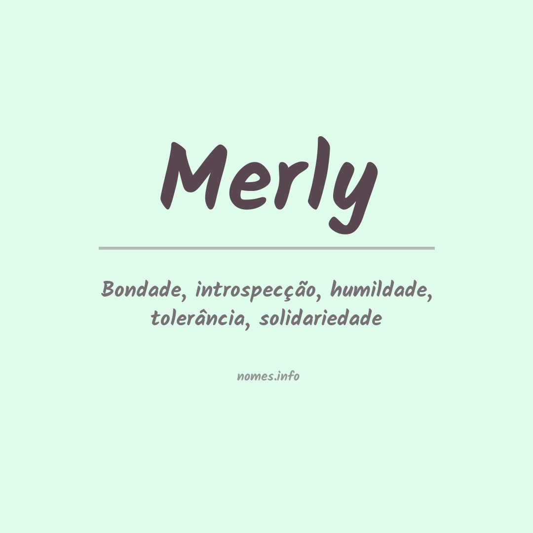 Significado do nome Merly