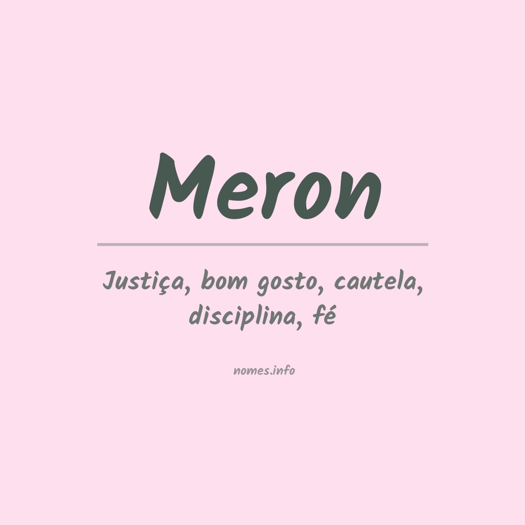 Significado do nome Meron