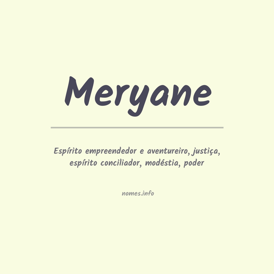 Significado do nome Meryane