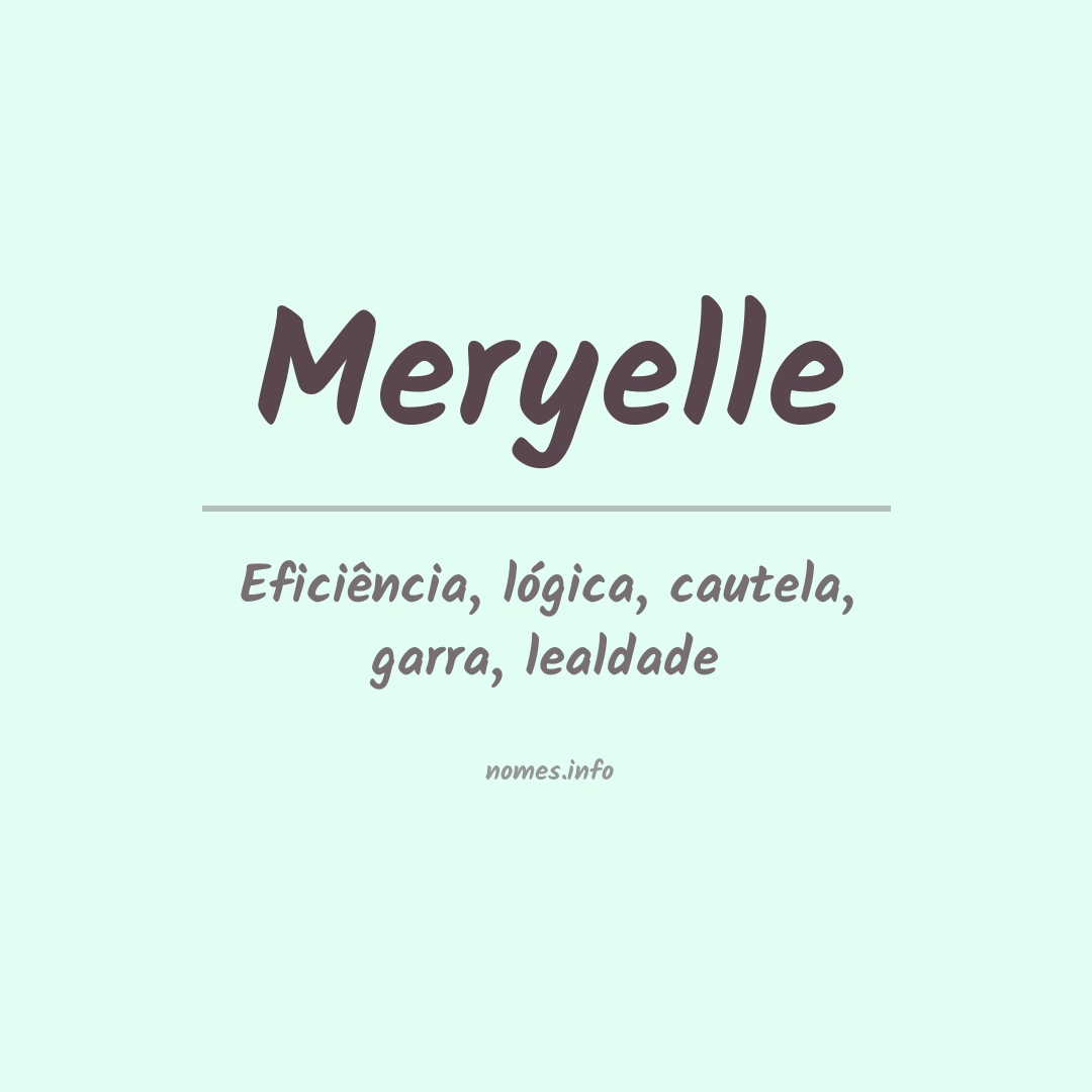 Significado do nome Meryelle