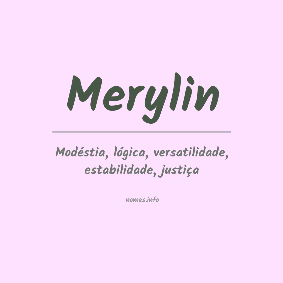 Significado do nome Merylin