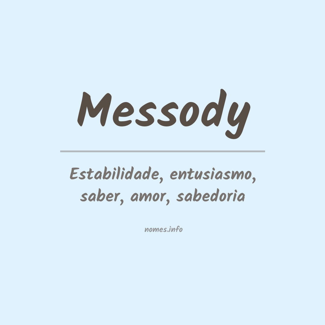 Significado do nome Messody