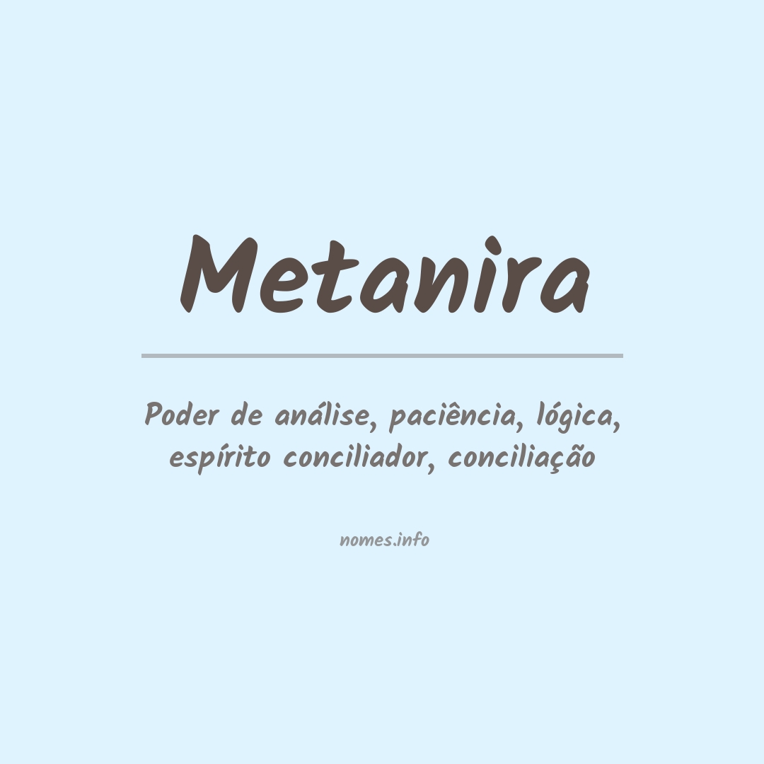 Significado do nome Metanira