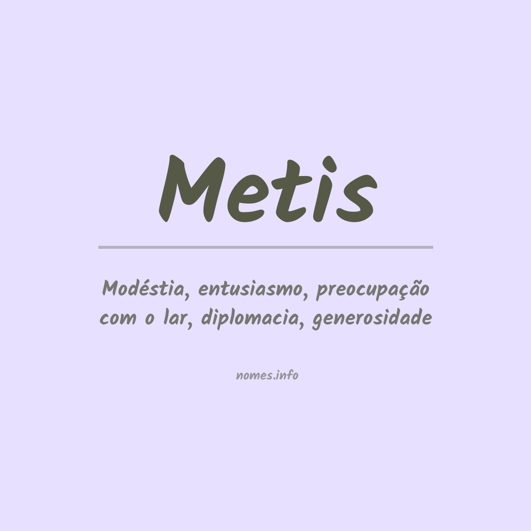 Significado do nome Metis