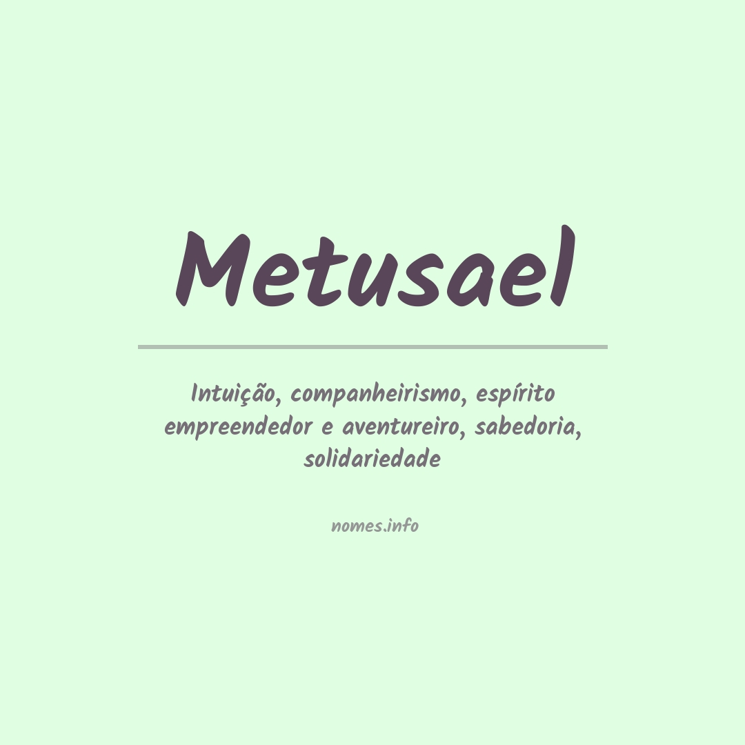 Significado do nome Metusael